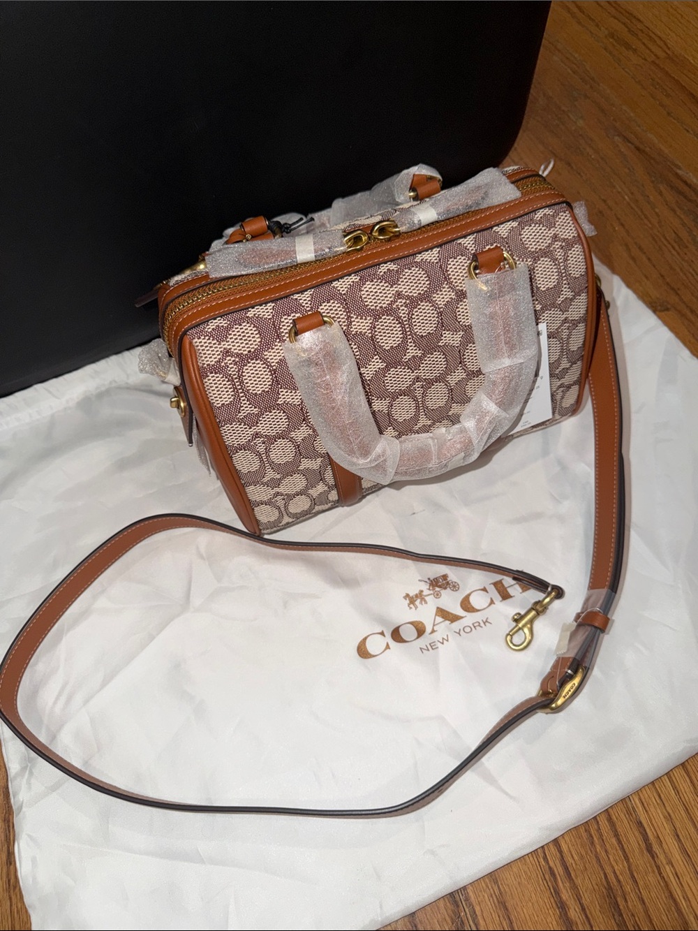 Coach Signature Canvas Satchel in Brown/Cream